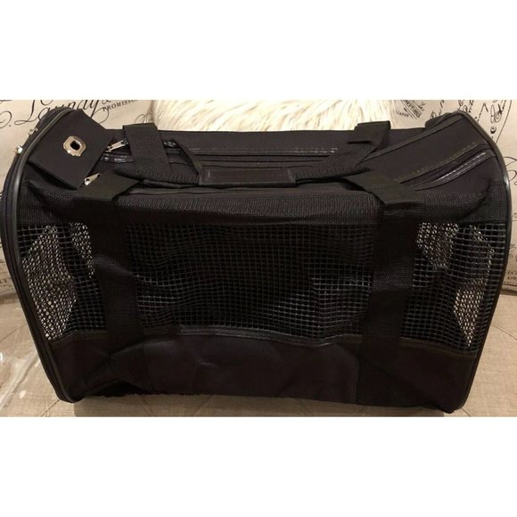 NEW! Colorpet Black Soft Sided Small Pet Animal Carrier Dog Cat - Picture 2 of 9
